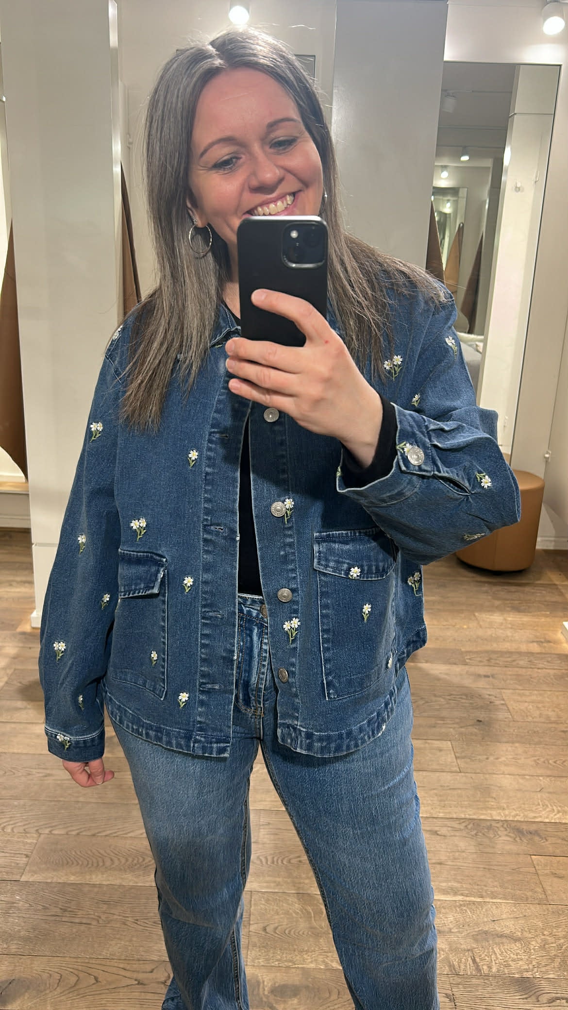 PCFLORA Denim Shirt - Medium Blue Denim